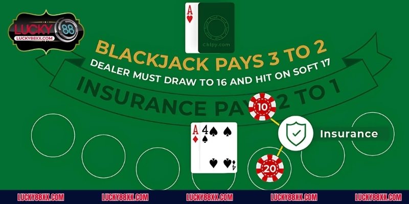 Cược bảo hiểm để thu hồi lại vốn khi nhà cái có Blackjack