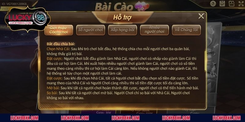 Hướng dẫn những quy định trong một ván game bài cào rùa