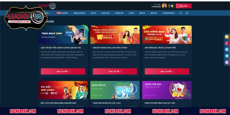 Tổng quan về chương trình khuyến mãi tại LUCKY88
